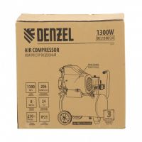 Компрессор воздушный DLC1300/24 безмасляный 1,3 кВт, 24 литра, 206 л/мин DENZEL 58171
