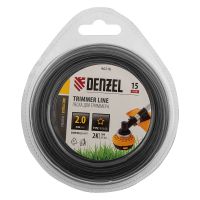 Леска для триммера двухкомпонентная звезда, 2,0мм х 15м, FLEX CORD DENZEL 96216