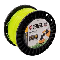 Леска для триммера зубчатый квадрат, 2,4мм х 172м, на DIN катушке FLEX CORD DENZEL 96804