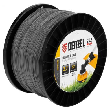 Леска для триммера двухкомпонентная звезда, 2,7мм х 202м, на DIN катушке EXTRA CORD DENZEL 96814 ― DENZEL