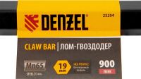 Лом-гвоздодер, 900 мм, шестигранный 19 мм, окрашенный, сталь 65 DENZEL 25204