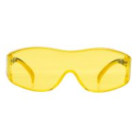 Очки защитные открытые, поликарбонатные, увеличенная желтая линза, регулируемые дужки DENZEL 89202