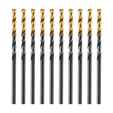 Сверло по металлу, 2,5 мм, HSS-Tin, Golden Tip, 10 шт. DENZEL 717204 ― DENZEL