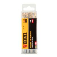 Сверло по металлу, 8 мм, HSS-Tin, Golden Tip, 8 шт. DENZEL 717219