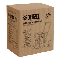 Виброплита бензиновая VC-12, 12 кН, 45*35 см, 196 см3 DENZEL 97041